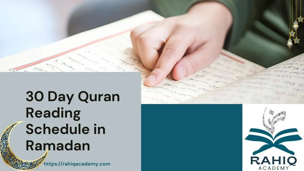 30 day quran reading schedule in Ramadan