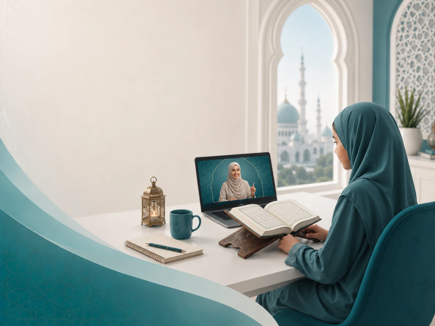 Students learning with Rahiq Academy online